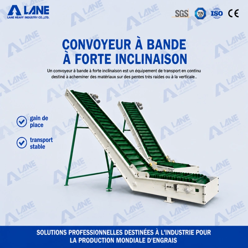 Convoyeur à bande à forte inclinaison