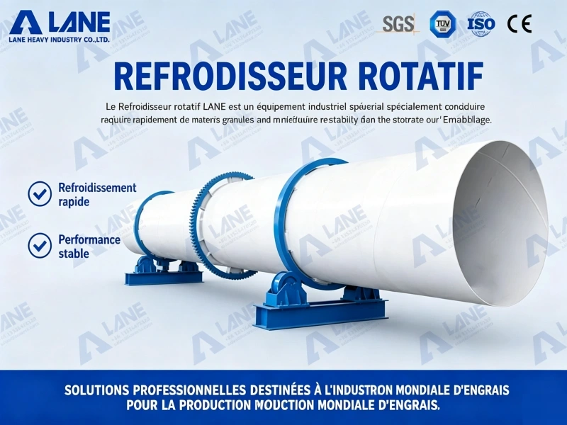 Refroidisseur à tambour rotatif anti-mottage : comment obtenir des granulés d’engrais plus stables ?