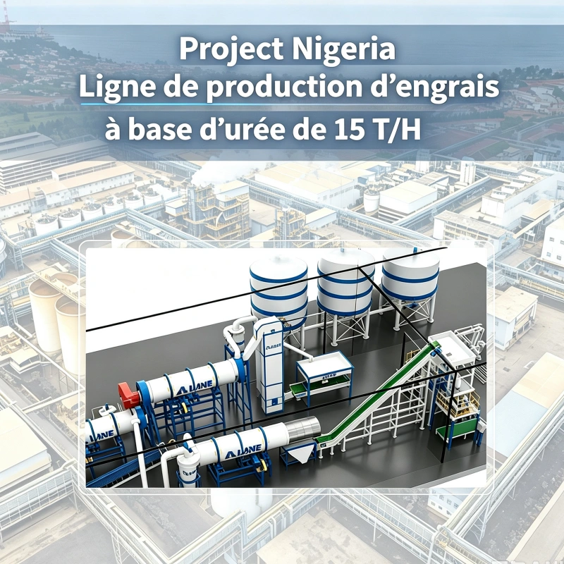Ligne de production d’engrais à base d’urée au Nigeria de 15 T/H
