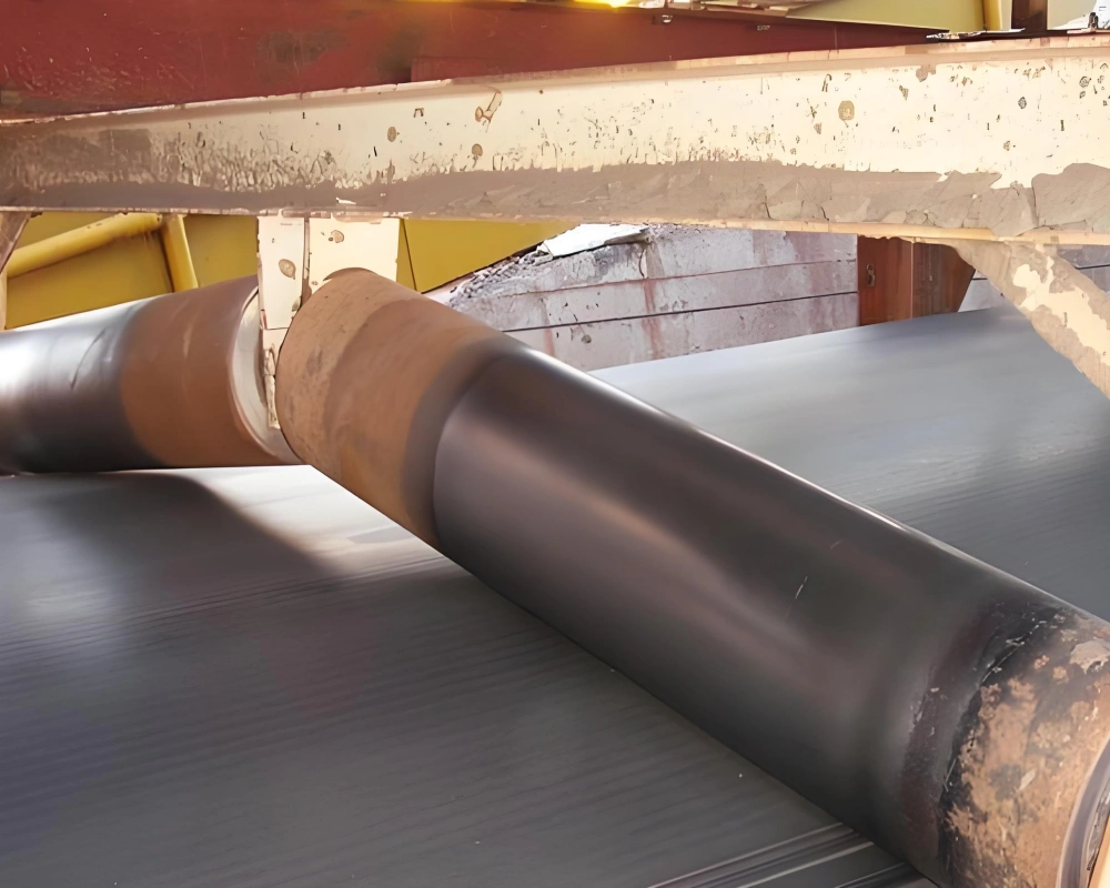 Usure des rouleaux, Convoyeur à bande industriel