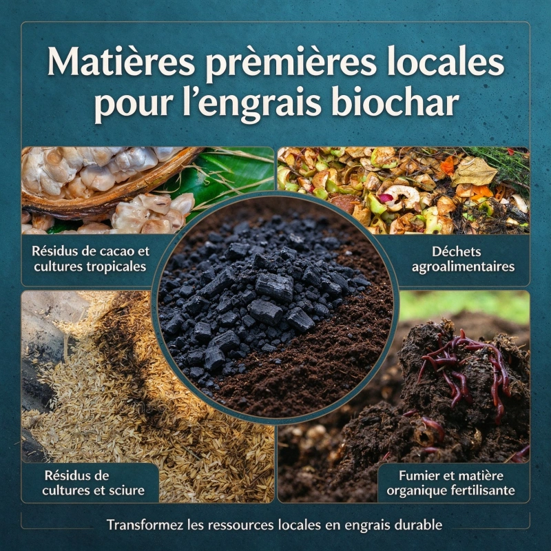 fabrication d'engrais au biochar