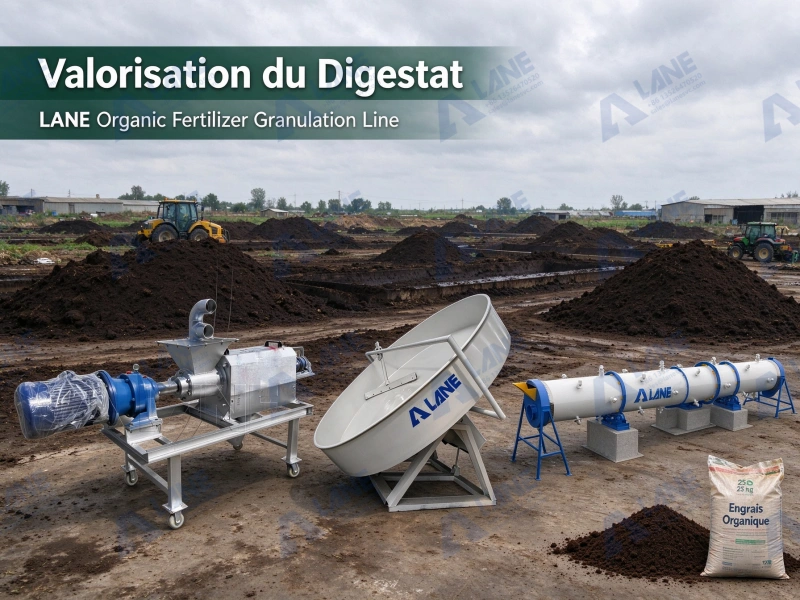 Valorisation du digestat en engrais organique : procédés et équipements