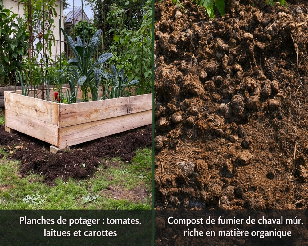 compost de fumier de cheval pour potager