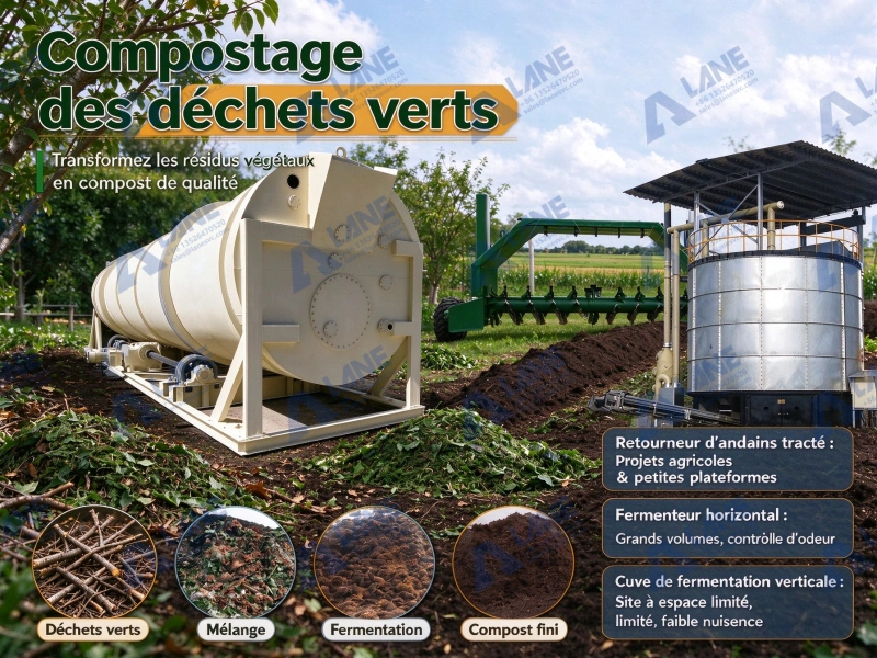 Machine de compostage des déchets verts